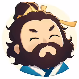a bearded man with a beard and crown on his head