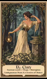 a painting of a woman wearing a white dress holding a gold pan