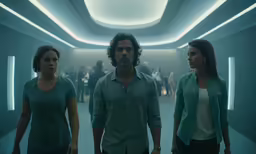 a group of people are in a room