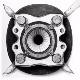 there is an intricate design made of black and white paper