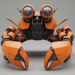 a close up of a robot robot that looks like its in action