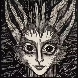 a black and white image of a cat