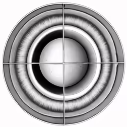 the bottom half of a speaker, from above