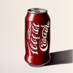 an illustration of a soda can with a shadow on it