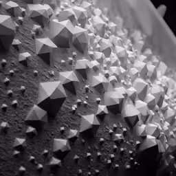 close up of a wall, made of spikes and rocks