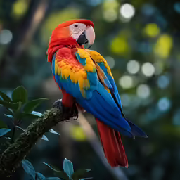 a colorful bird sitting on top of a tree branch