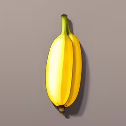 a yellow ripe banana hanging from a hook,there is a yellow banana hanging on the wall