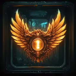 a 3d image of an intricate wing and circular object