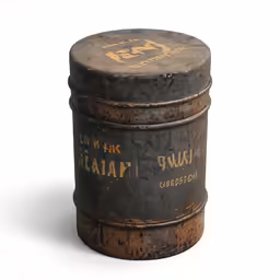two metal canisters that have been used as storage for drinks