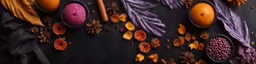 various decorations that appear to be made out of colorful fruit