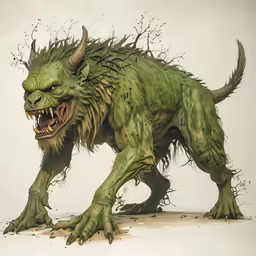 there is an image of a green monster