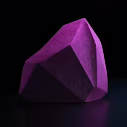 an art object sitting on a purple surface