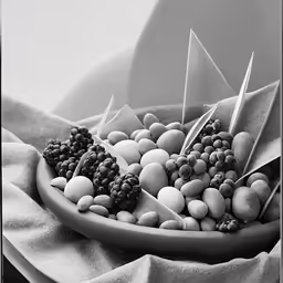 an assortment of different kinds of food on a plate