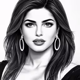 a beautiful lady wearing large hoop earrings