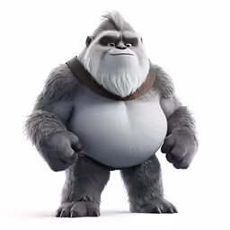 an animation gorilla is standing and wearing a suit
