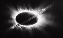 the solar is shown through a eclipse of dark clouds