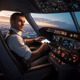 a pilot in a private jet flies over the ocean