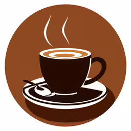 the coffee cup is sitting on a plate