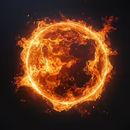 a picture of a ring of fire burning