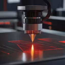 a big machine that is using a laser