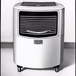 a close up of an air conditioner sitting on top of a table