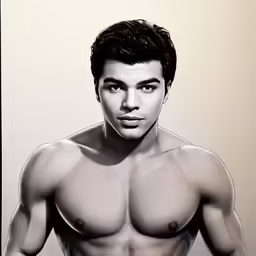 an attractive man posing in a towel photo