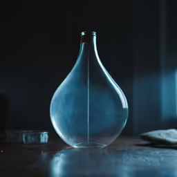 a bottle sitting on top of a wooden table