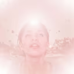 a woman in the light with a bright background