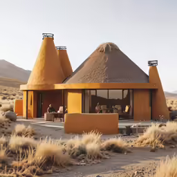 a small adobe home in the middle of nowhere