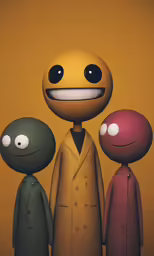 two men and one woman standing together in a photo
