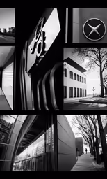 four photos, each with logo in one frame