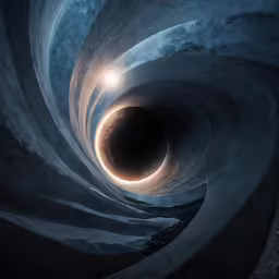 a black hole with an orange circle in it