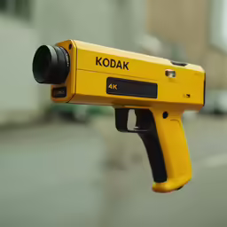 the yellow gun has a camera attached to it