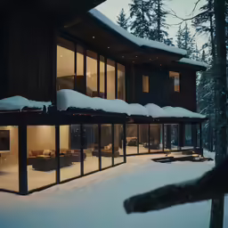 an open air house in the snow