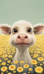 a cow with big eyes looking into the camera
