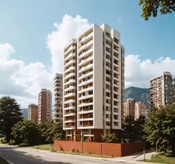 a tall building near the side of a street