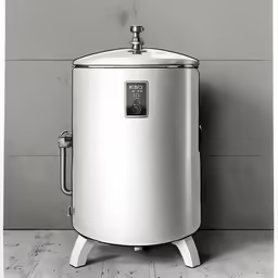 an image of a round stove that is on the floor