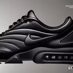 a black nike air max sneak with the words nike written on it