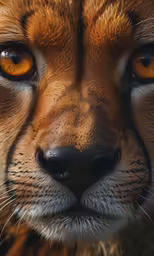 a close up shot of the face and eyes of an orange - colored deer