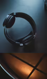 the headphones have on top of a table