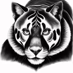 an animal that is painted in black and white