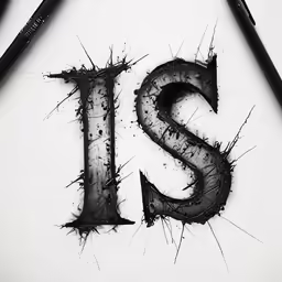 the letters are placed on top of a table with ink