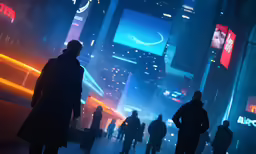 the city is very busy with people walking