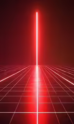 the large light in the middle of a room is red