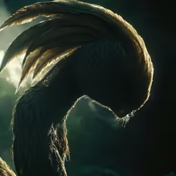 the shape of the head is reminiscent of the monster