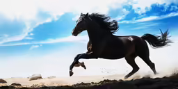an animal that is running in the sand