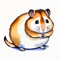 the large brown and white animal has long brown hair