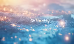 the word st exitoy on a blurry photo