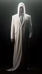 a white male in a hoody and coat is standing with his eyes closed