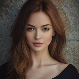 a beautiful young woman in a black top